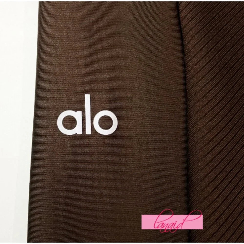 Alo Ribbed Airlift High-Waist 7/8 Enchanted Leggings Espresso Hi-Rise Waisted XS